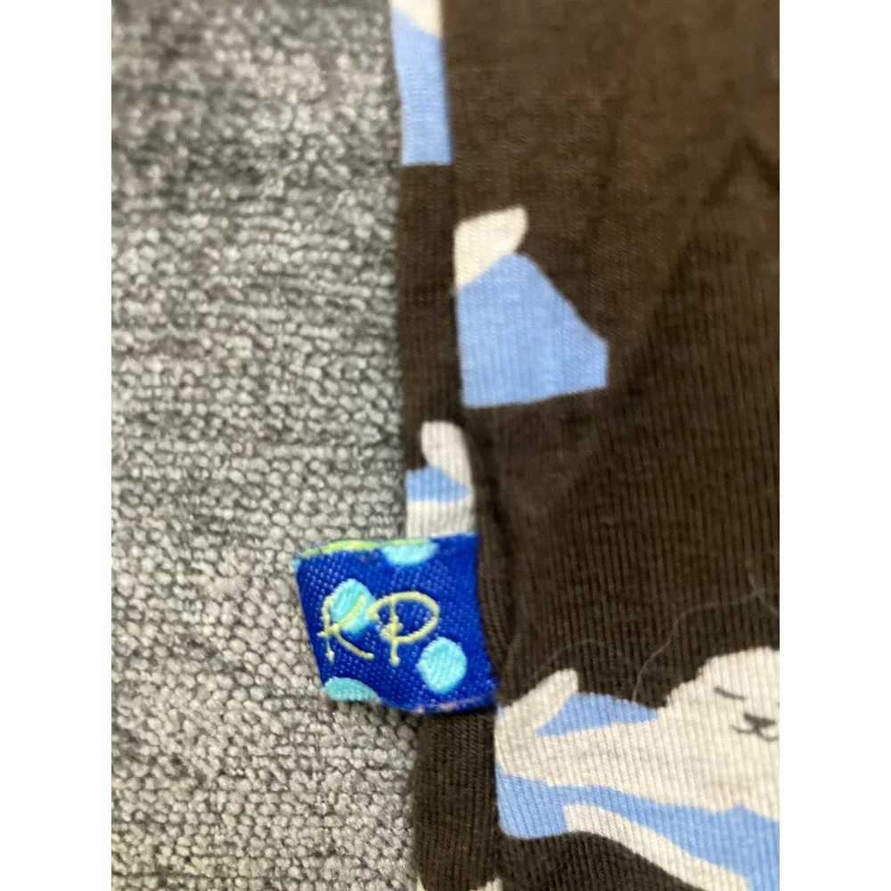 Kickee Pants One-Piece Romper Toddler Baby 6-12M Brown Blue All-Over‎ Seal Print